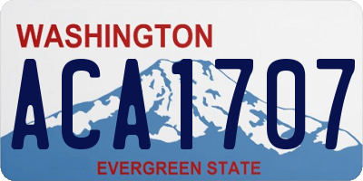 WA license plate ACA1707