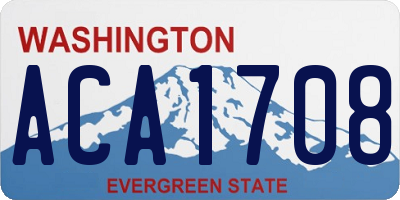 WA license plate ACA1708