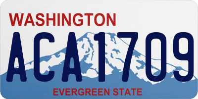WA license plate ACA1709