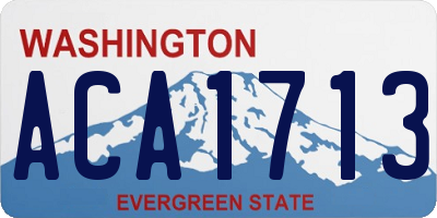 WA license plate ACA1713