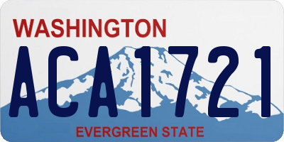 WA license plate ACA1721