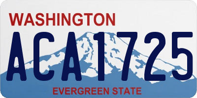 WA license plate ACA1725