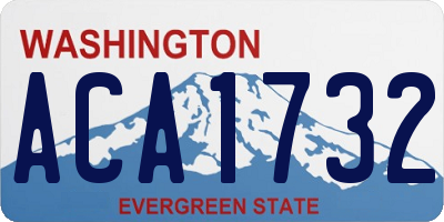 WA license plate ACA1732