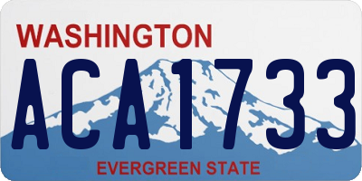 WA license plate ACA1733