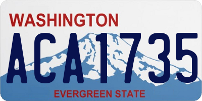 WA license plate ACA1735