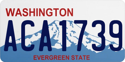 WA license plate ACA1739