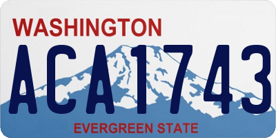 WA license plate ACA1743