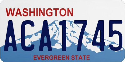 WA license plate ACA1745