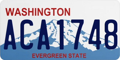 WA license plate ACA1748