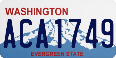 WA license plate ACA1749