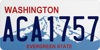 WA license plate ACA1757