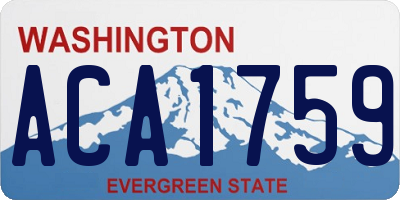 WA license plate ACA1759