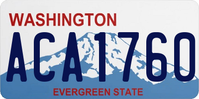 WA license plate ACA1760