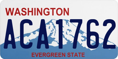 WA license plate ACA1762
