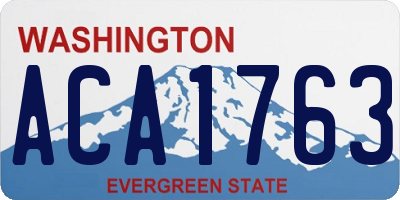 WA license plate ACA1763