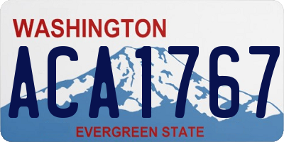WA license plate ACA1767
