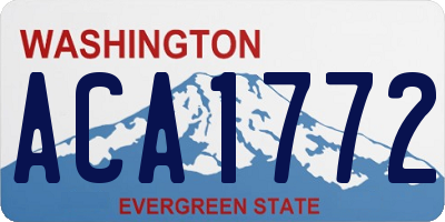 WA license plate ACA1772