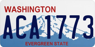 WA license plate ACA1773