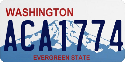 WA license plate ACA1774