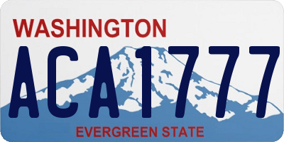 WA license plate ACA1777