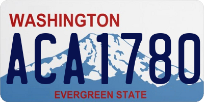 WA license plate ACA1780