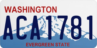 WA license plate ACA1781