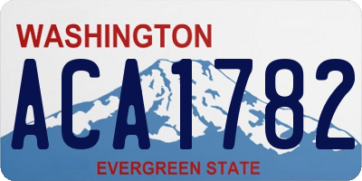 WA license plate ACA1782