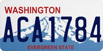 WA license plate ACA1784
