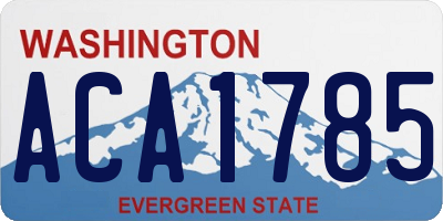 WA license plate ACA1785