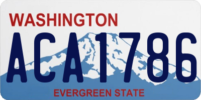WA license plate ACA1786