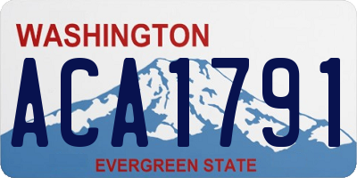 WA license plate ACA1791