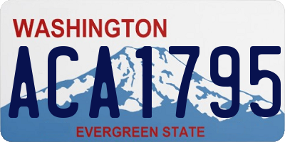 WA license plate ACA1795