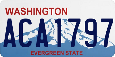 WA license plate ACA1797