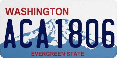 WA license plate ACA1806