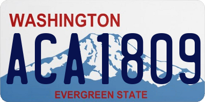 WA license plate ACA1809