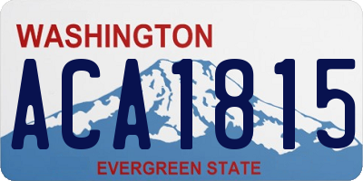 WA license plate ACA1815
