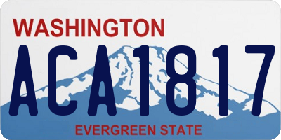 WA license plate ACA1817
