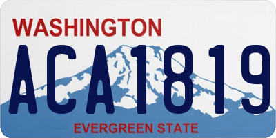 WA license plate ACA1819