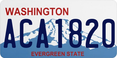 WA license plate ACA1820