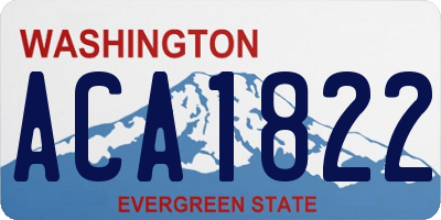 WA license plate ACA1822