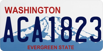 WA license plate ACA1823