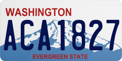 WA license plate ACA1827