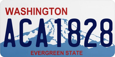 WA license plate ACA1828