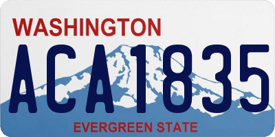 WA license plate ACA1835