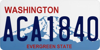 WA license plate ACA1840