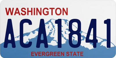WA license plate ACA1841