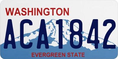 WA license plate ACA1842