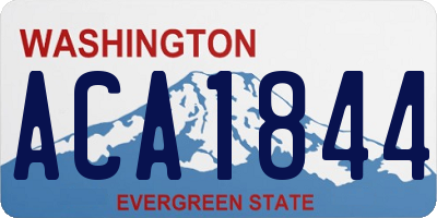 WA license plate ACA1844
