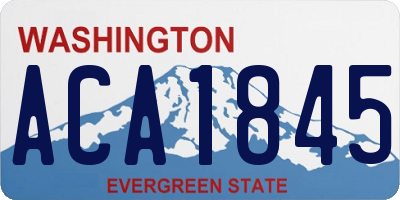 WA license plate ACA1845