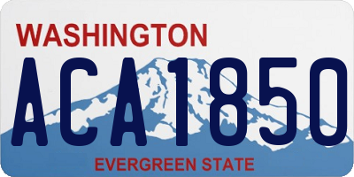 WA license plate ACA1850